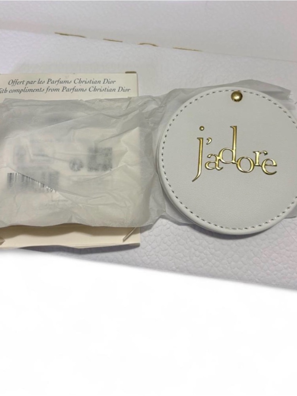 Dior J'adore Round White Mirror